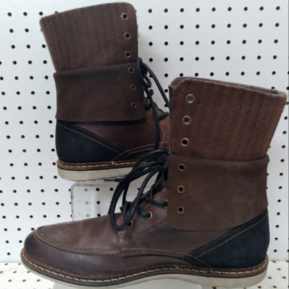 BULL BOXER | Brown Boots |  Men's Casual Work Moto Winter lace up 12 US